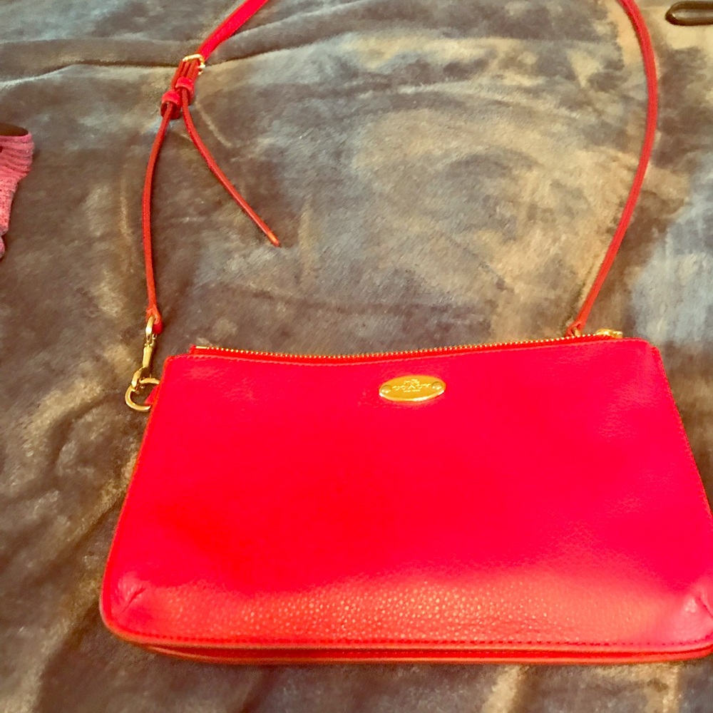 Coach crossbody bag- double pocket.